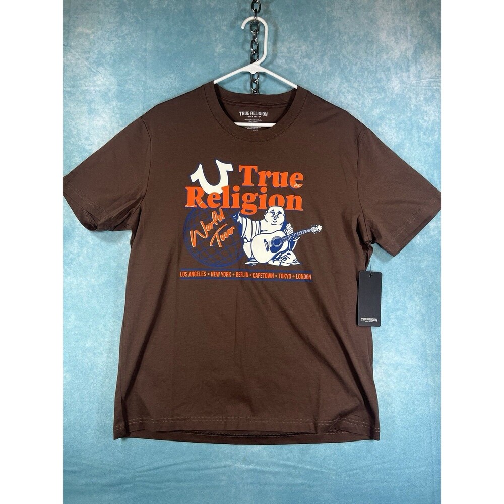 Y2K True Religion T-Shirt Mens Small Laughing Buddha VTG TEE